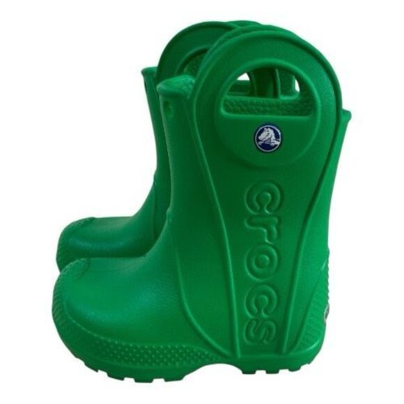 Crocs Handle It Green Rubber Rain Boots Size C6 Toddler Unisex Waterproof Child - Picture 11 of 11